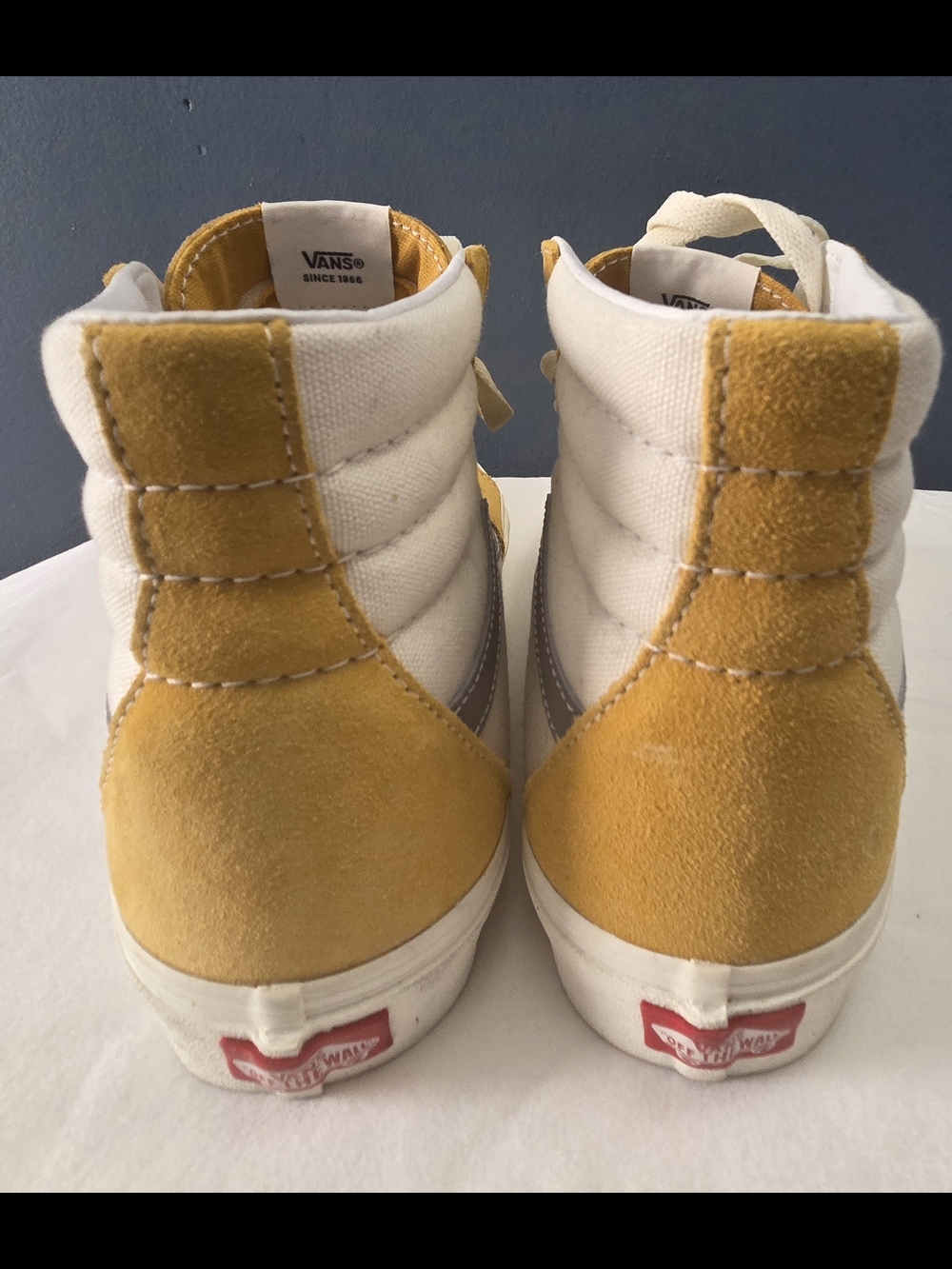 Vans Sk8-Hi Suede High Top Sneakers - Mustard Yellow - Picture 2 of 8